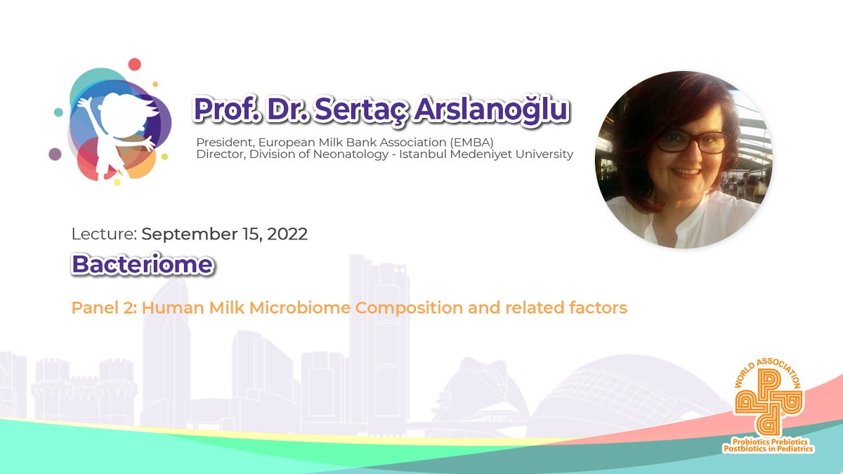 Biotics4Peds's tweet photo. @MilkBanksEMBA President Prof. Dr. Arslanoglu @Sertacdr will talk about bacteriome during the panel session on #HumanMilk #microbiome composition and related factors.

Register for our #PPPPcongress! https://t.co/FuiiOgW0Uj @istmedeniyet https://t.co/dqLf7FeWMB