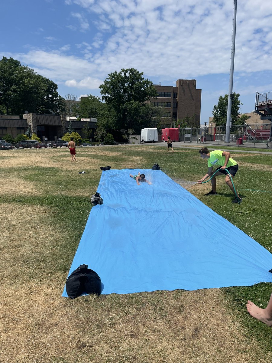 Slip n Slide fun during a hot week at camp!