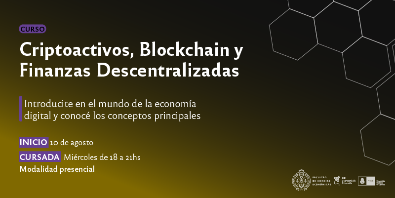 SamuelKaplan13's tweet photo. A partir del 10 de Agosto, estaré dando un curso corto de 8 clases sobre fundamentos de Criptomonedas y Blockchain (a través de la Secretaría de Extensión de la FCE-UNC). Una de las clases estará a cargo de Fernando Boeiro, CTO de @xcapitla. https://t.co/1fE7EJnL6n