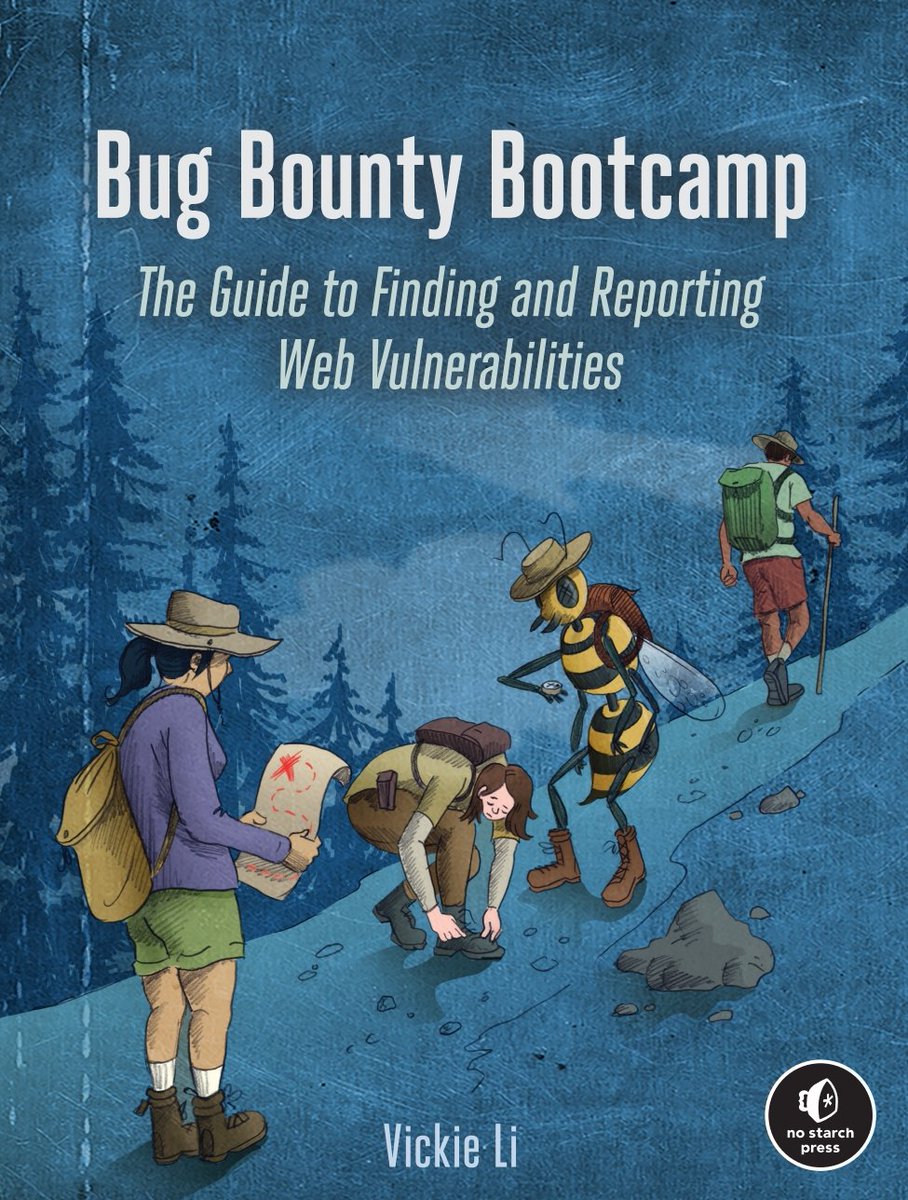 0xbusybee's tweet photo. Started reading #bugbountybootcamp excited to learn more stuff, thank you for writing this @vickieli7 
#happyhacking https://t.co/f1VwDDn6Pk