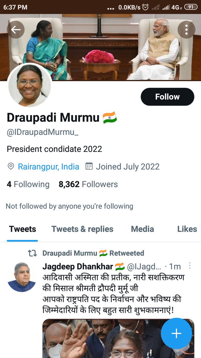 PBPaul4's tweet photo. @abhijitmajumder India is Cheerful to have a President like this. Congrats one and all for getting another Thappamaar https://t.co/SHwiXdOP12