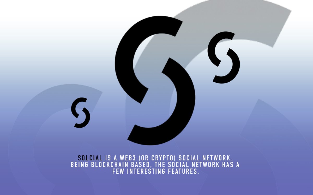 Solcial is a web3 (or crypto) social network. Being blockchain based, the social network has a few interesting features 👍

@solcialofficial 

#Solcial #Web3 #cryptocurrency