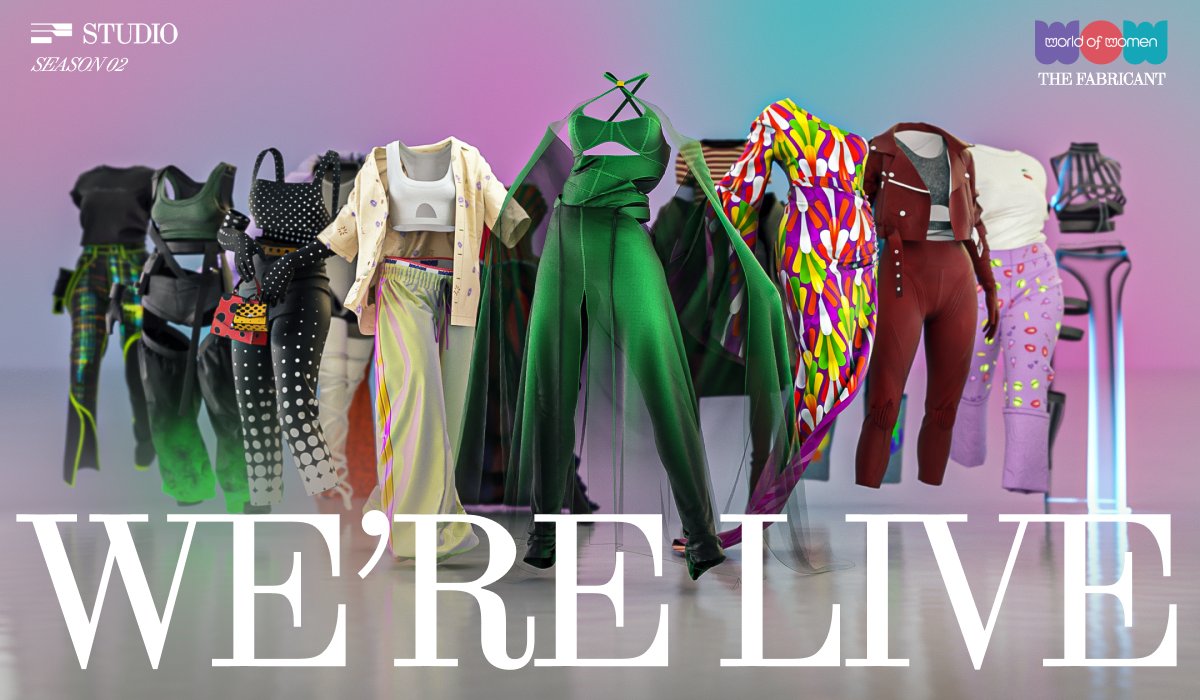 Our <a href="/worldofwomennft/">world of women</a> collection is MINTING NOW! 🚀

Mint #WoWFashion
thefabricant.studio/campaigns/worl…
 
🧊Minting closes 24th July at 4pm CET
 
💥Share your co-creation using #mintingmoment
 
🎁+1 <a href="/decentraland/">Decentraland</a> wearable per mint after your 1st
 
👛Claim Crypto Purse to access +1 free mint
