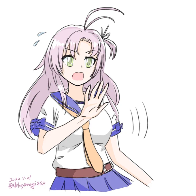 衣笠さんっ!スキスキスキスキ!!#艦これ版深夜の真剣お絵描き60分一本勝負 #艦これ版真剣お絵描き60分一本勝負_20220721 