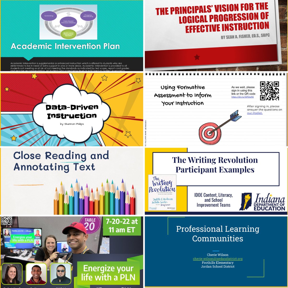 Instructional Coaches and school leaders! Here are just a few of the many PD slides in my Shared PD folder! Educators have contributed for you to use! DM me a presentation to receive access to the growing collection! #instructionalcoach #professionaldevelopment
