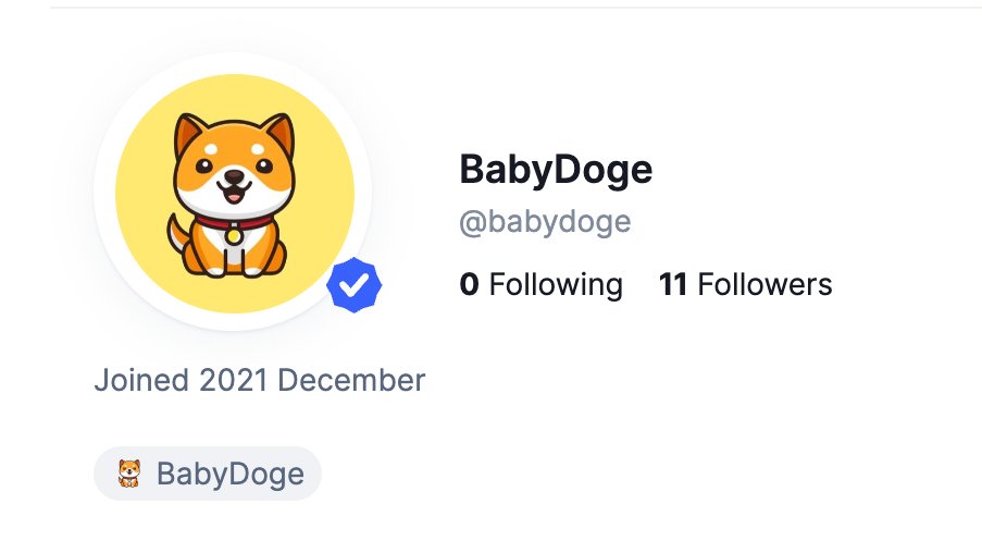 Baby Doge (@babydogecoin) on Twitter photo You can now follow our #Verified account on
<a href="/CoinMarketCap/">CoinMarketCap</a>
coinmarketcap.com/community/prof… You can now follow our #Verified account on
<a href="/CoinMarketCap/">CoinMarketCap</a>
coinmarketcap.com/community/prof…