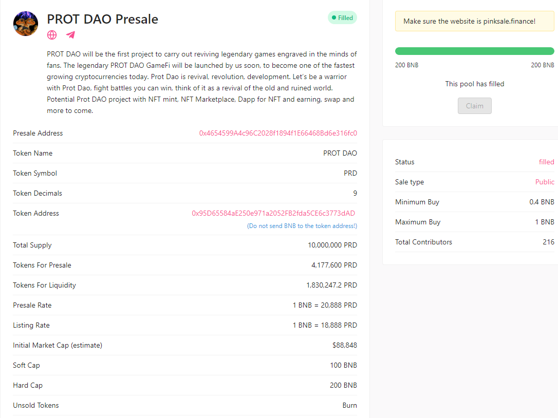 ProtDao's tweet photo. 🎉🎉 Congratulations PROT DAO's PreSale completed 👏👏

That's so great! We have opened the sale very successfully

🌟 Learn more about Prot Dao:
⭐️Channel https://t.co/4DRGLgUmf6
🌎Global https://t.co/C82ExP0TYd
🇨🇳 China https://t.co/GWAcZF1lN0 https://t.co/elAg6dCTKF
