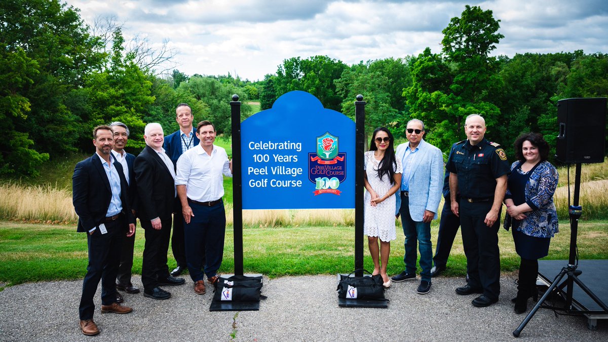 patrickbrownont's tweet photo. Honoured to officially celebrate the 100th anniversary of the Peel Village Golf Course this morning in #Brampton. https://t.co/0IH35VWjIp