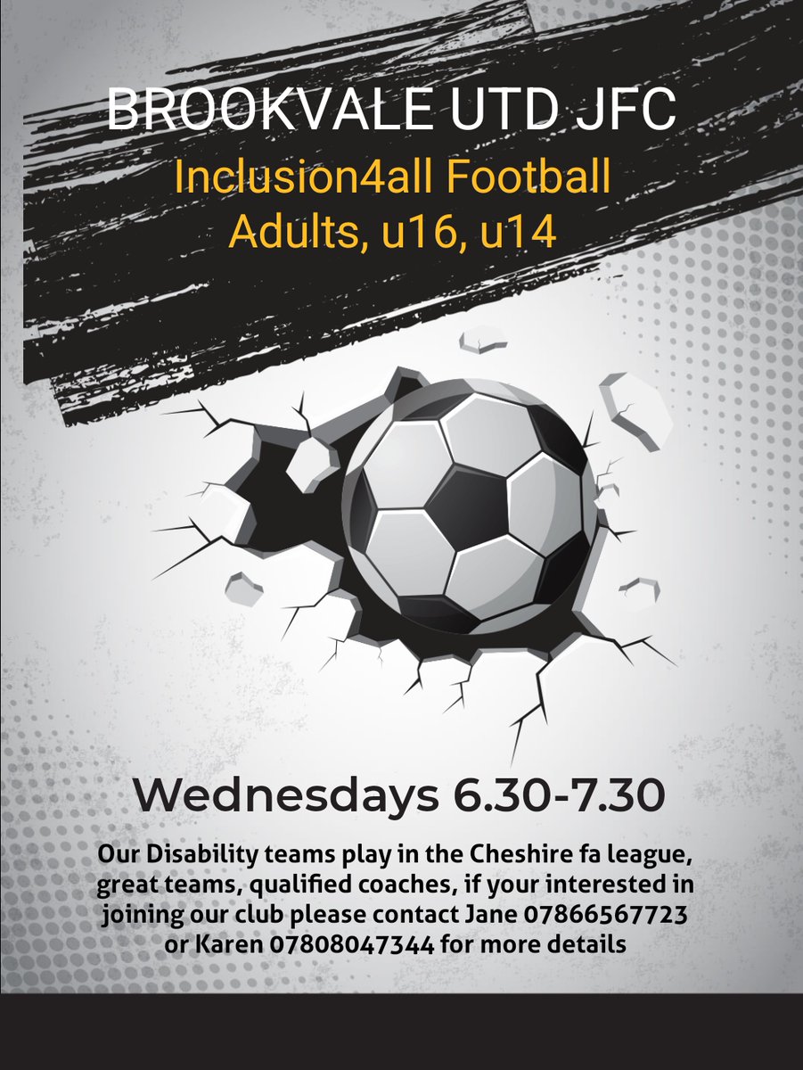 Cheshire Ability Counts Football League (@countsleague) on Twitter photo GET INVOLVED I New session at Brookvale JFC who have teams that play in the <a href="/CountsLeague/">Cheshire Ability Counts Football League</a>. #halton #runcorn #cheshire #disabilityfootball GET INVOLVED I New session at Brookvale JFC who have teams that play in the <a href="/CountsLeague/">Cheshire Ability Counts Football League</a>. #halton #runcorn #cheshire #disabilityfootball
