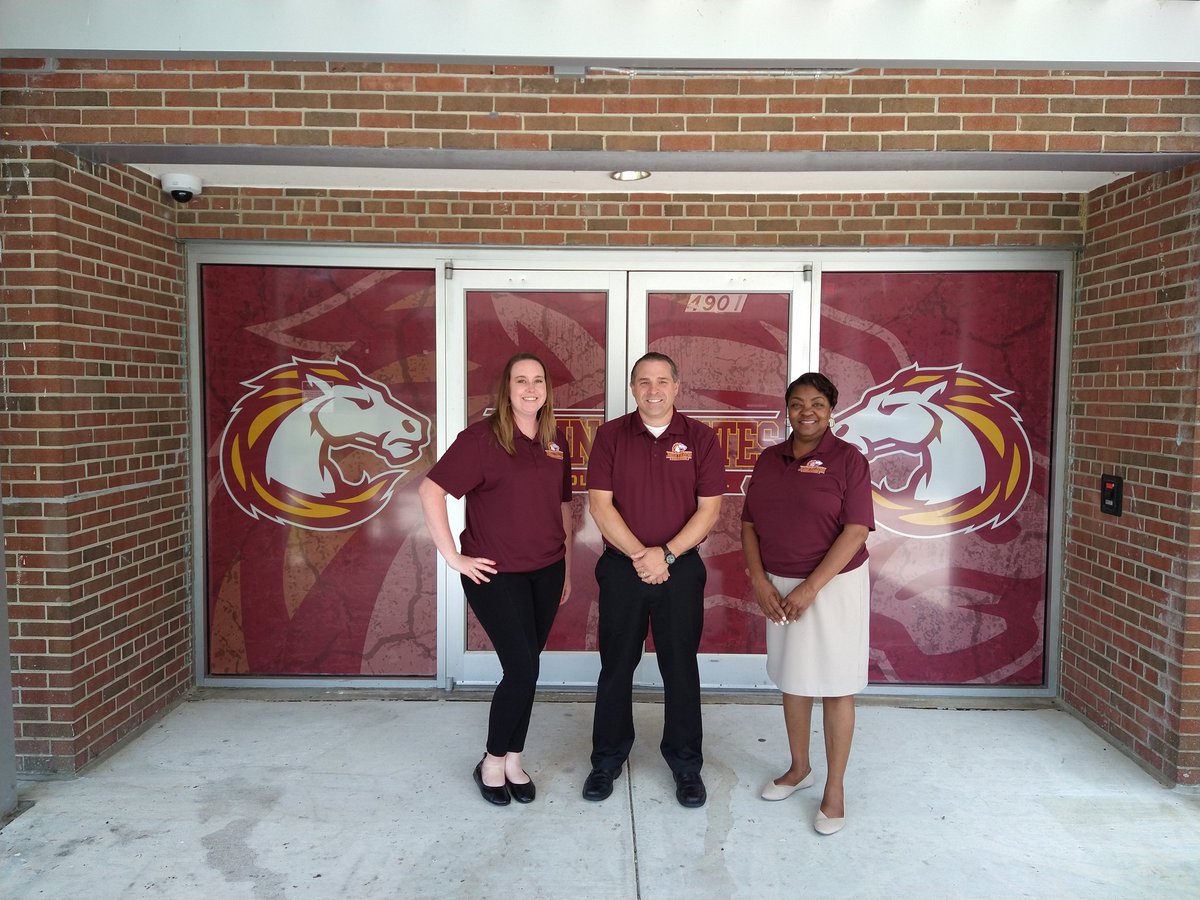 We are excited to be a part of John Yeates Middle School Charger Family. Steve Smith-Principal, Elke Boone-AP, Stephanie Cox-AP.