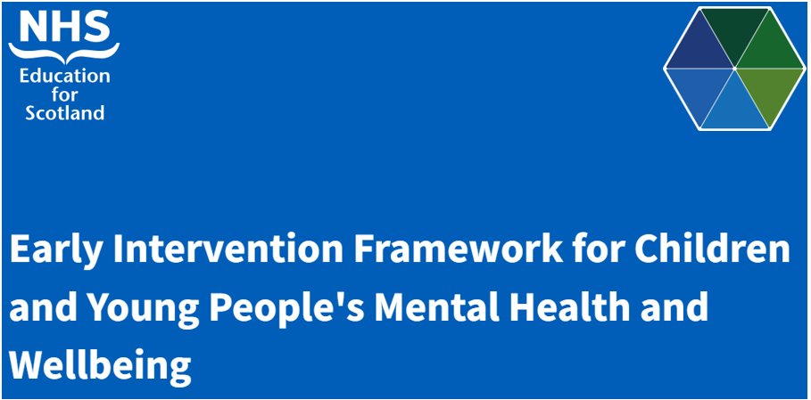 We have added a new recording providing further info on how to use our online resource earlyinterventionframework.nhs.scot 
This resource includes a searchable database of evidence-based mental health &amp; wellbeing interventions for children and young people!
