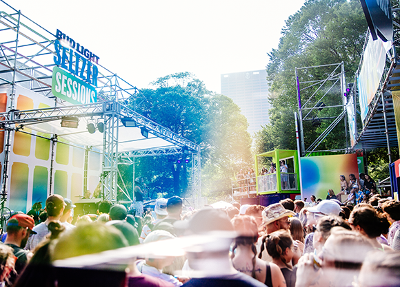 Come to the #BudLightSeltzerSessions stage for the Loudest Flavors Ever! Enjoy LIVE performances, snag exclusive merch &amp; sip on a refreshing Bud Light Seltzer. Don’t miss out on our 1st Seltzer POAP NFT. Claim it on site for a chance to WIN a $250 Shop Beer Gear gift card! 🔥🎶✨