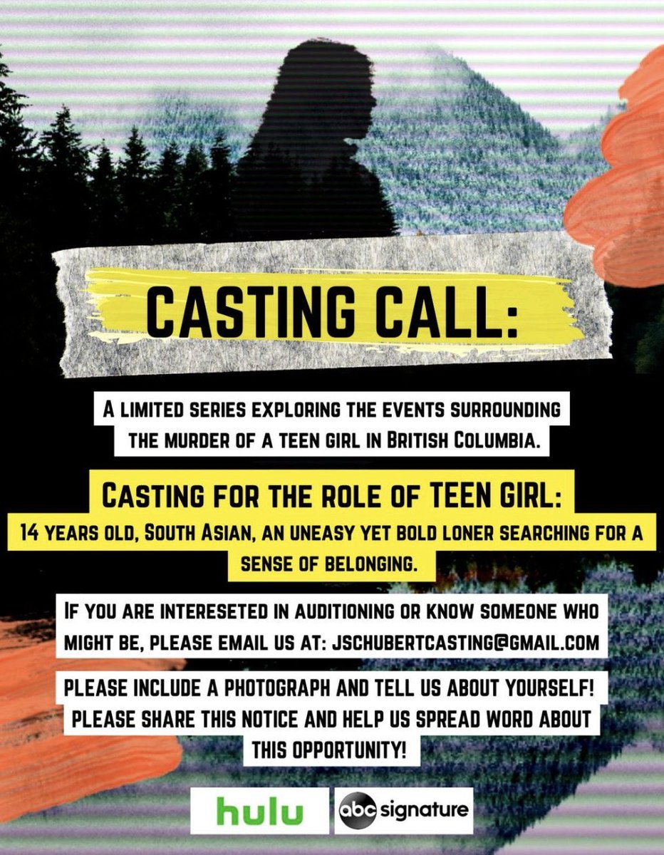 Worldwide #castingcall for wonderful Casting Director Julie Schubert. Please share!