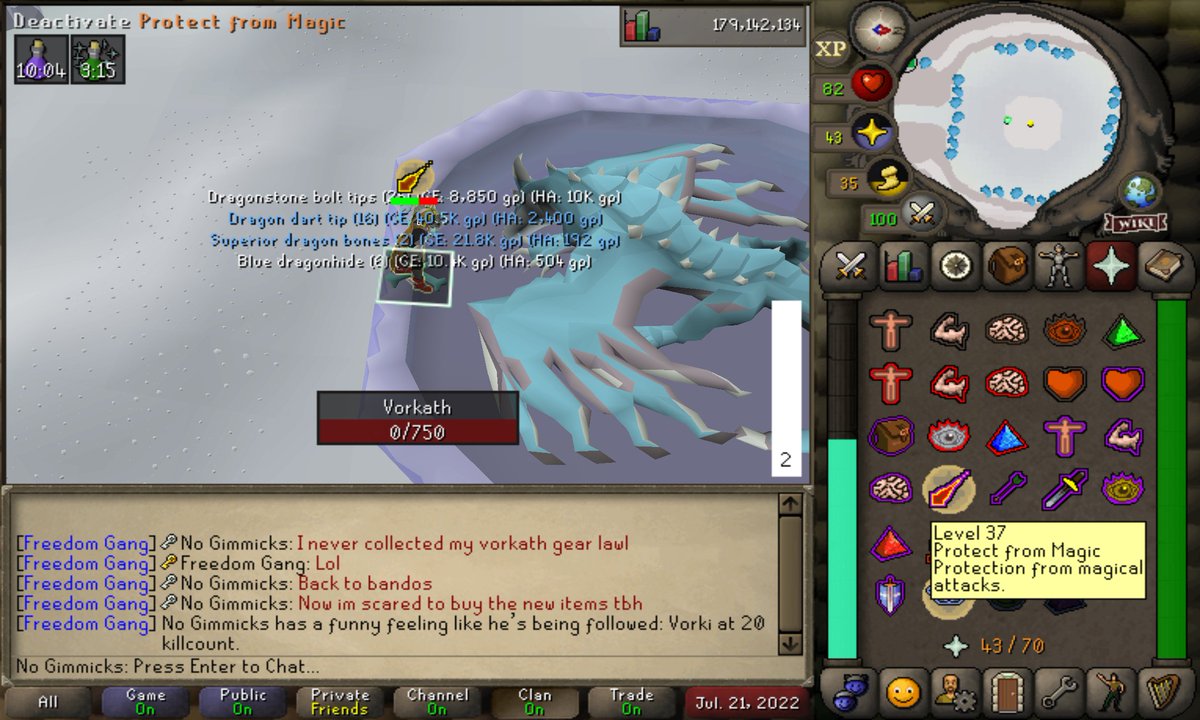 20 kc Vorkath pet on alt.. #osrs #pet