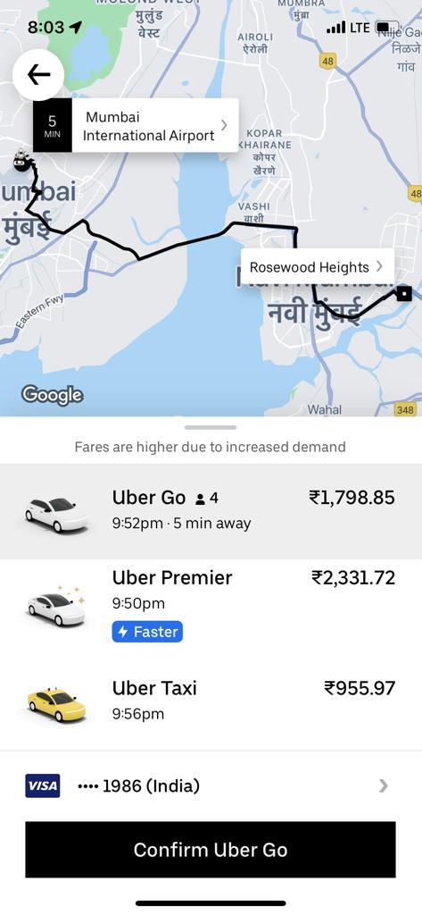 #uberindia is killing it ..high time they should have a cap on tarif