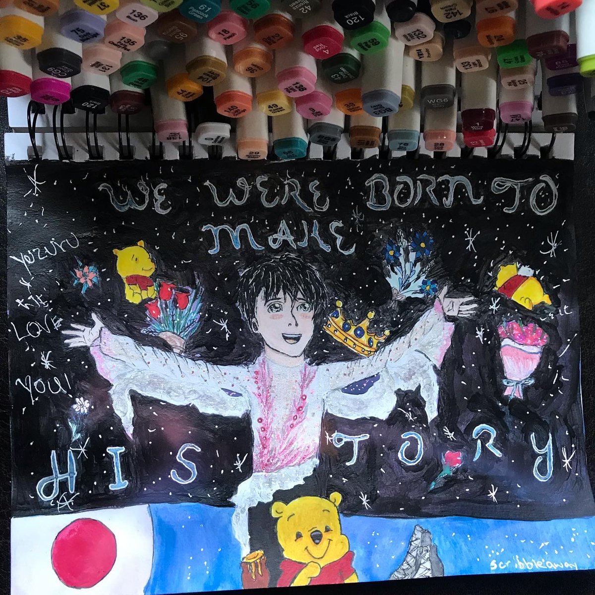 scribbleaway16's tweet photo. Yuzuru Hanyu had announced his retirement on Tuesday. Thank you for everything! #yuzuruhanyu #yurionice #drawing #figureskating #bejing2022 #YuzuruHanyu𓃲 https://t.co/zIGvoEiyPh
