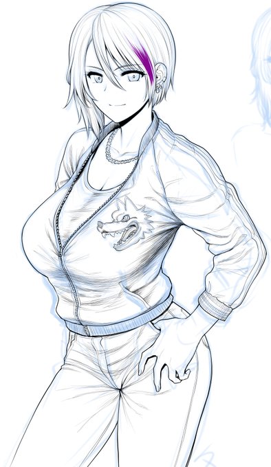 昨日のキャラデザ案をペン入れしてみた。
うーーーんもうちょいなんかこう・・・・・・ 