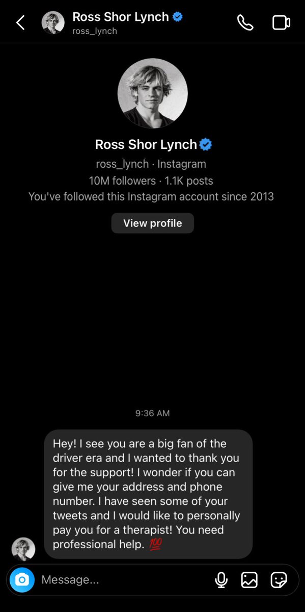 ohmydearkate's tweet photo. ross lynch dm’ed me 😭 https://t.co/Y4JmK5mu3Z