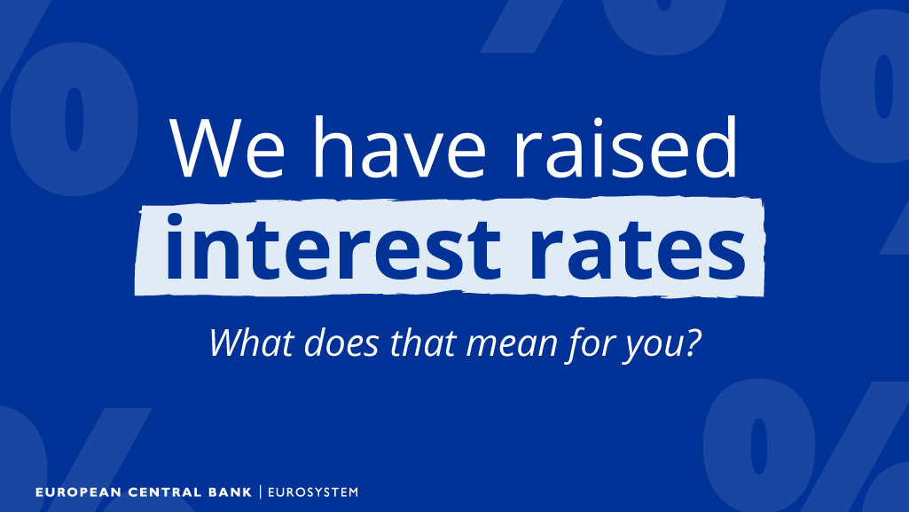 ecb's tweet image. We have raised interest rates for the first time in 11 years, and more increases are likely in the coming months.

🔵 Why have we raised interest rates?

🔵 How do they affect inflation?

🔵 What does this decision mean for you?

Read our explainer ecb.europa.eu/ecb/educationa…