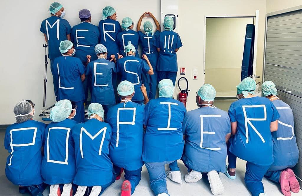 Message aux pompiers de la part du bloc opératoire du Centre Hospitalier d’Arcachon. ❤️
🙏🙏🙏 MERCI A VOUS !🧑‍🚒👨‍🚒🚒