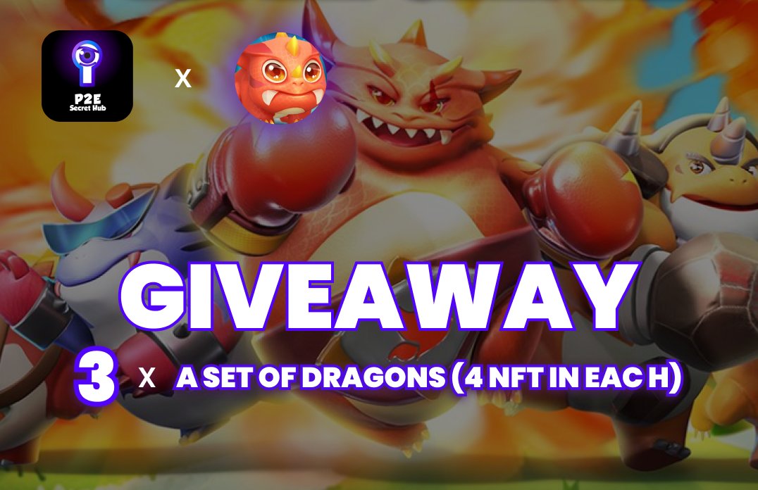 P2E_SecretHub's tweet photo. 🐲Free to Play Mode comes NOW! 

Giveaway from @dragonmaster_co &amp; @P2E_SecretHub
 
🎁Reward: 
3 x A set of Dragons(S/M/L/XL)

Participate：
✅Follow  @dragonmaster_co and @P2E_SecretHub
✅ RT + LIKE
✅Join Discord👇
https://t.co/F0pML6GF7B https://t.co/v4UnSvzRJ5