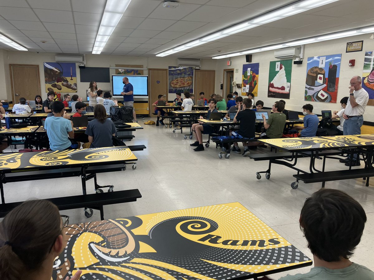 bmchsd's tweet image. It’s Hackathon day at STEAM Camp. With the help of the teacher/coaches, and their HS mentors from CHS, JFKHS and MHS, the energetic group of future coders are about to solve coding problems to earn points and take “digital territory”.