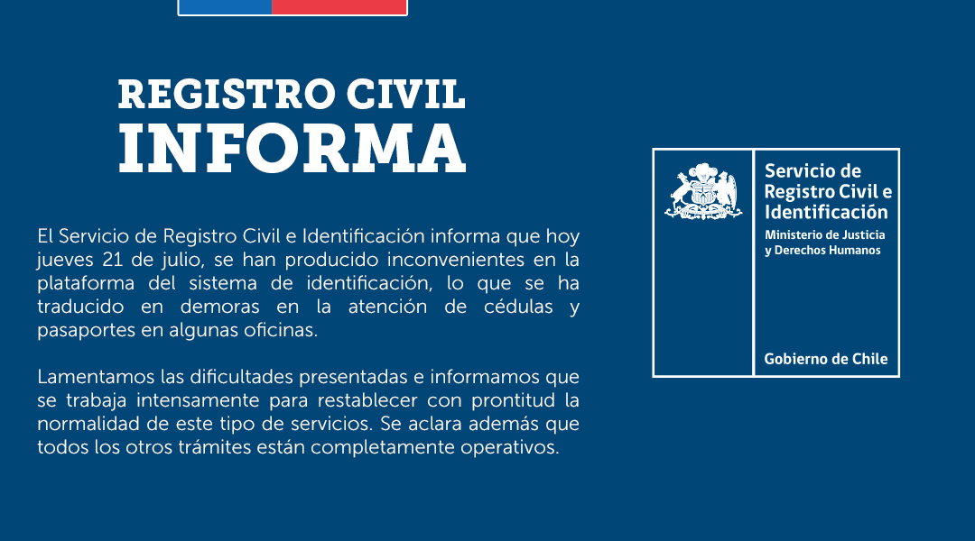 Registro Civil e Identificación - Chile tweet media