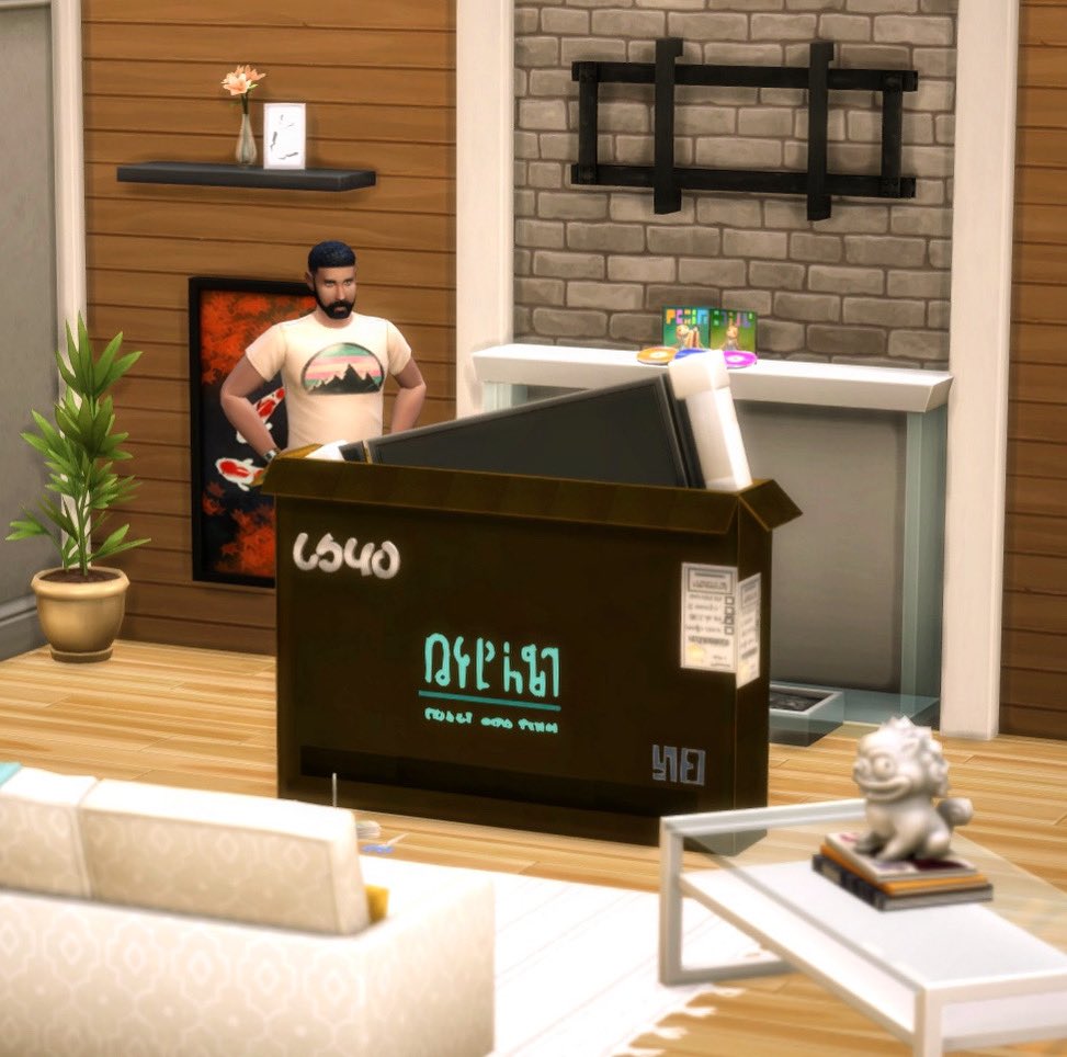 rdptra1's tweet photo. TV Unboxing.
@TheSims 
#nocc #showusyourbuilds #ts4 
Mod : TOOL mod by @TwistedMexi https://t.co/UYwX33S9Rc