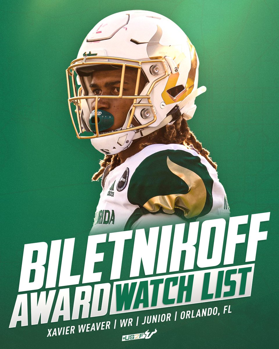 Congrats, <a href="/thtkidzayy/">Zay 🎒</a> 

Recognized among the top wide receivers in the nation 
on the 2022 <a href="/biletnikoffawrd/">Biletnikoff Award</a> Watch List.
▶️Team-leading 41 receptions for 715 yards in 2021.

#US2F🤘