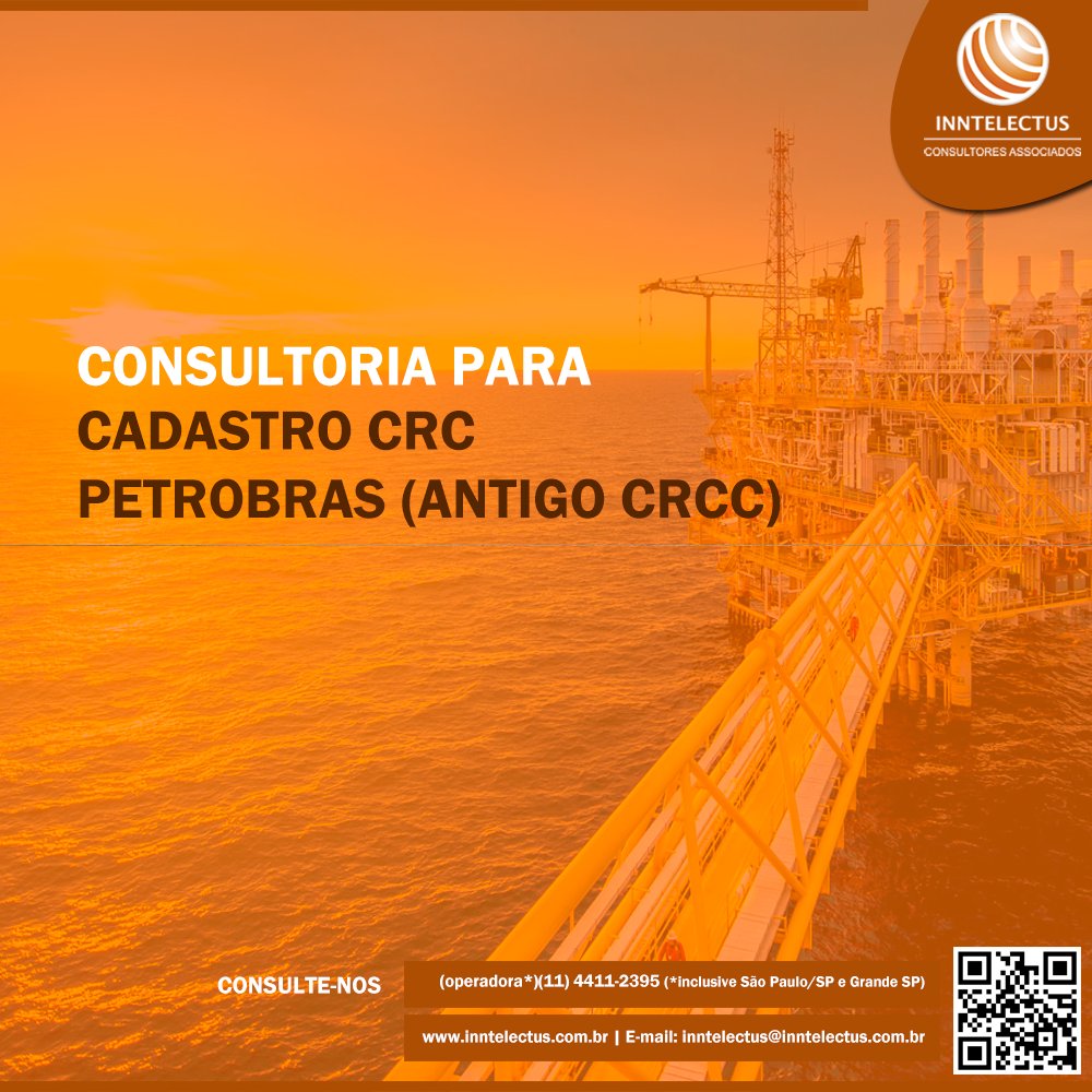 inntelectus's tweet photo. Deseja uma Consultoria para Cadastro CRC Petrobras / Petronect (antigo CRCC)? Saiba mais: https://t.co/31GkTGXGhq
#INNTELECTUS #CRC #CRCC #CadastroCRCPetrobras #Petrobras #Petronect https://t.co/lmQY4Epzgp