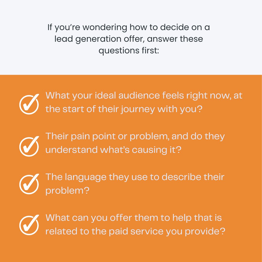 Use this info to produce a lead magnet that appeals to your audience and use that touchpoint as the first step in your sales funnel.

#listables #leadgenerationtool #cta #marketing #qualityleads
