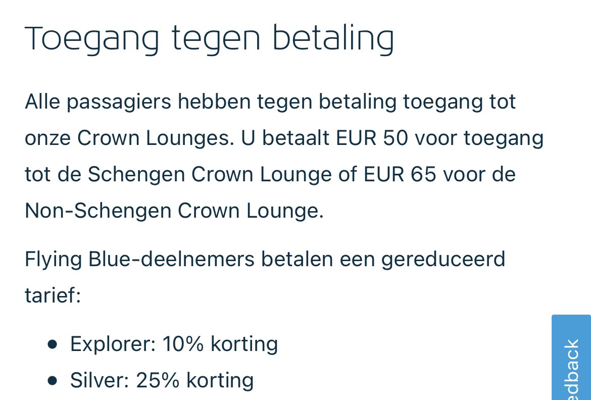 joepvander's tweet photo. @KLM Overigens zijn die factoren niet zo beperkend…  “Alle passagiers hebben tegen betaling toegang tot onze Crown Lounges.” https://t.co/pXQ8iYZ62B