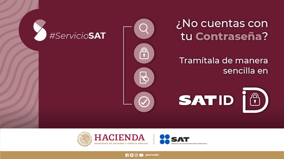 SATMX's tweet photo. SAT ID, tu llave para cumplir sin salir de casa. https://t.co/JfFxMkG8gY

#ServicioSAT https://t.co/ujXhSR1jaK