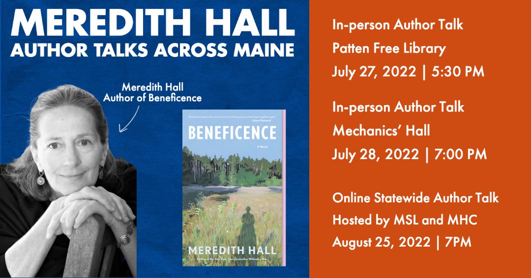 Author Talks galore! Sign up for these awesome events with @MerHallBooks coming up: linktr.ee/mainehumanities