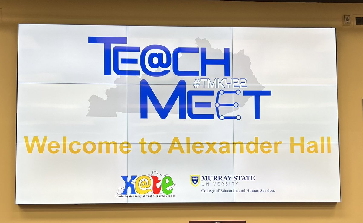 TeachMeet Western KY has kicked off the day with SO MUCH EXCITEMENT! Thanks to @jennifer_earls @mechelle428 @meyogat @DayRene15 @MMSTechTeacher