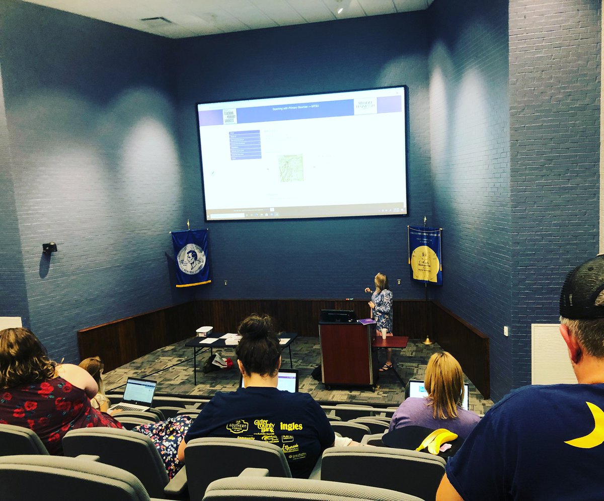 We are grateful to have <a href="/TNHistoryDay/">TN History Day</a> &amp; Teaching with Primary Sources - <a href="/MTSU/">Middle Tennessee State University</a> with us today for a special teacher prof. dev. workshop! Teachers are learning how to access primary source resources for their classroom as well as how to implement <a href="/NationalHistory/">National History Day</a> as a teaching tool.