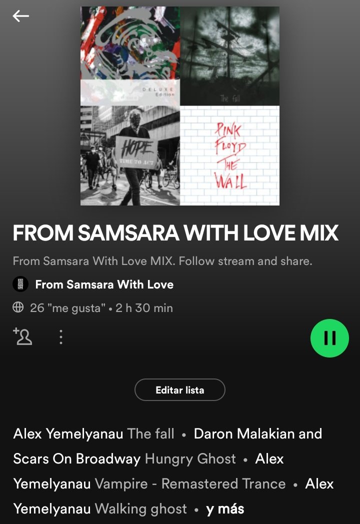 Alex Yemelyanau (@alexyemelyanau) on Twitter photo 💥Listening now🔊Great #playlist MIX
open.spotify.com/playlist/5qxbf…
<a href="/between_daze/">Between Daze</a> <a href="/onebrokenshoe1/">0bS</a>
<a href="/radical_rock/">RADICAL</a> <a href="/MassimoSongs/">Massimo</a> @jcsande <a href="/frostonoff/">frostonoff</a> <a href="/PostIndustria12/">PostIndustrial Poets - the summer of love out now!</a> <a href="/ClaudioLeal9773/">Claudio Leal / 12 Degrees of Saturation</a> <a href="/roderikopop/">roderiko pop</a> <a href="/The_Future_Us/">The Future Us - New Song Animal out now!!</a> @Gomrund_Music <a href="/enimatik/">Enimatik</a> ... 💥Listening now🔊Great #playlist MIX
open.spotify.com/playlist/5qxbf…
<a href="/between_daze/">Between Daze</a> <a href="/onebrokenshoe1/">0bS</a>
<a href="/radical_rock/">RADICAL</a> <a href="/MassimoSongs/">Massimo</a> @jcsande <a href="/frostonoff/">frostonoff</a> <a href="/PostIndustria12/">PostIndustrial Poets - the summer of love out now!</a> <a href="/ClaudioLeal9773/">Claudio Leal / 12 Degrees of Saturation</a> <a href="/roderikopop/">roderiko pop</a> <a href="/The_Future_Us/">The Future Us - New Song Animal out now!!</a> @Gomrund_Music <a href="/enimatik/">Enimatik</a> ...