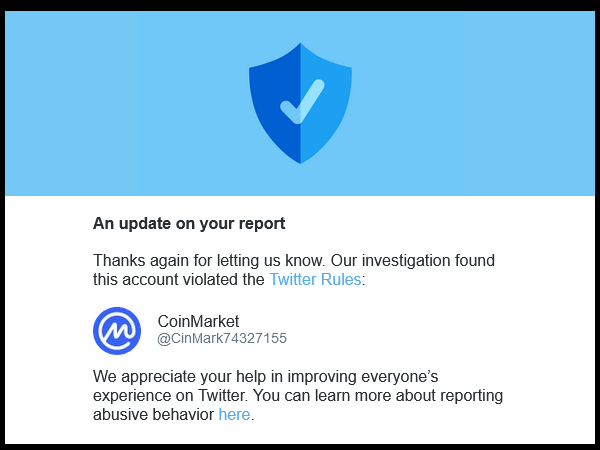 promolet23's tweet photo. Very nice of you @Twitter, it only took you like two months to remove this scam account. I'm wondering how many people was scamed during this time... https://t.co/cGw0KnvkWt