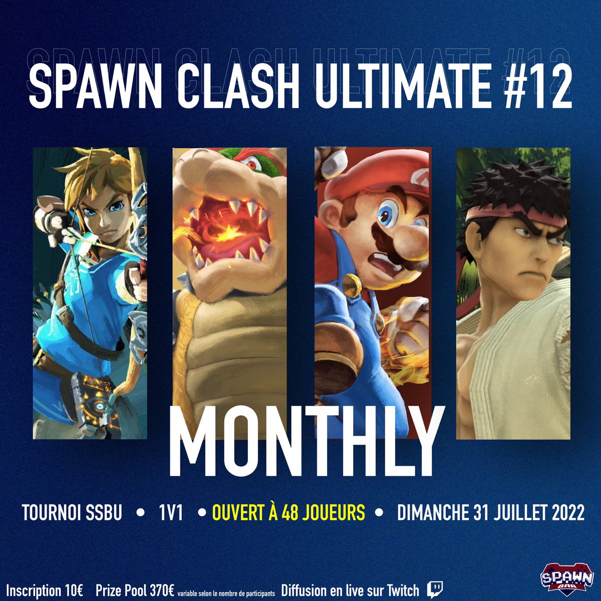 spawnbarsalon's tweet image. 🚨Ouverture des inscriptions🚨

Inscrivez vous vite pour la SCU 12 sur
le lien ci-dessous ⬇️⬇️⬇️⬇️

start.gg/tournament/spa…