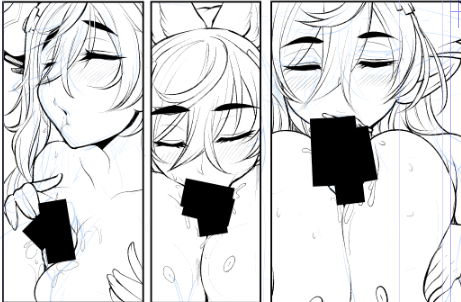 ガレヲン本 フェラシーン 線画ヨシッ! 