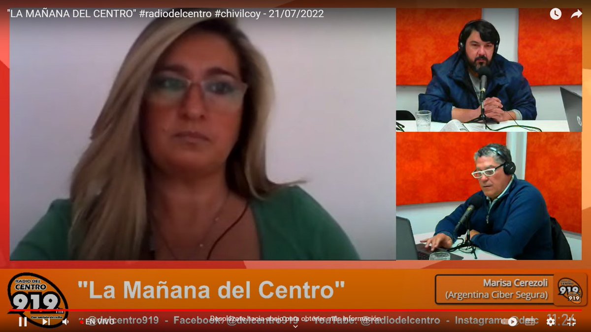 Gracias #RadioDelCentro <a href="/delcentro919/">Radio Del Centro</a> por ocuparse de concientizar conjuntamente con <a href="/arg_cibersegura/">Argentina Cibersegura</a> respecto del GROOMING y la Reglamentacion de la Ley 27.590 - "Mica Ortega".! 👏🏻👏🏻