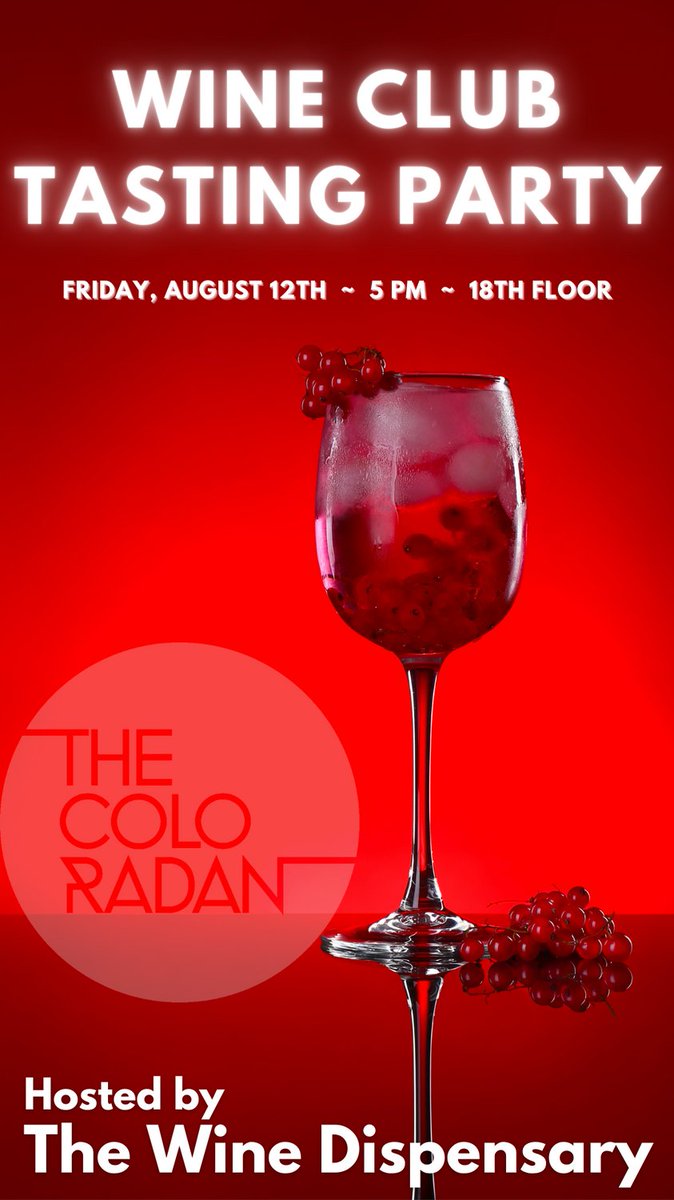 The_Coloradan's tweet image. Wine Club Tasting Party at The Coloradan
August 12th 
5 - 7pm