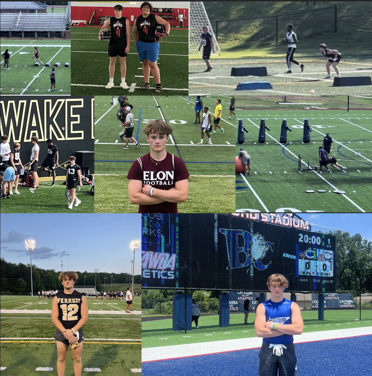 cbslate12's tweet photo. Summer Prospect Camp tour has come to an end. NC State, Wake Forest, Lenoir Rhyne, Averett, Ferrum, Catawba, Wingate, and Elon…I have loved watching him push himself and get better with each camp.  Now it’s time for his Senior EDHS Football Season. https://t.co/bbY2vJ70YB