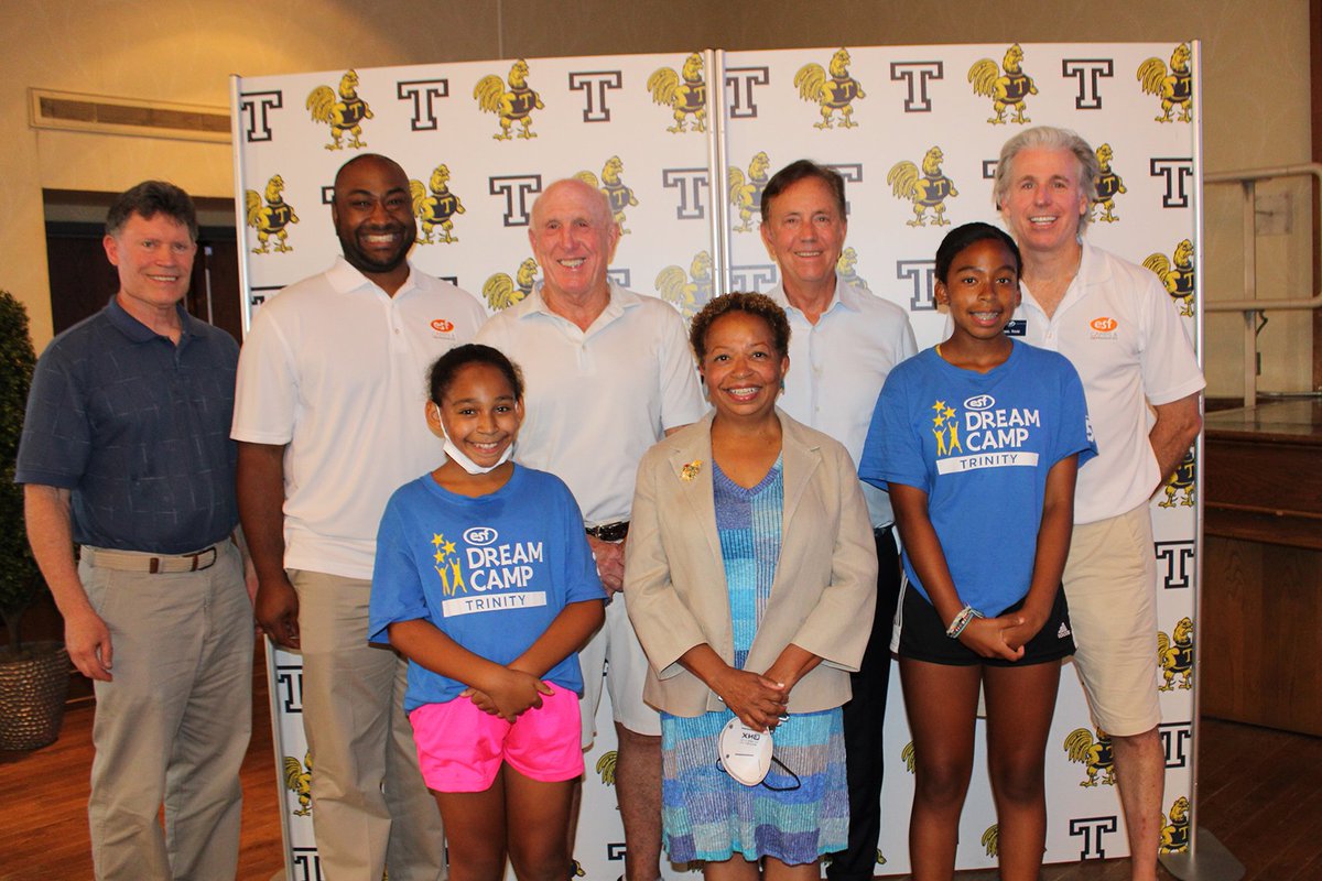 TrinityCollege's tweet photo. Happy 25th Anniversary, @DreamCampTrin! 🥳
Thank you to @GovNedLamont who joined the party to share news of a $1 million grant from the State of Connecticut to support Dream Camp’s future. 🙌
Check out the celebration: https://t.co/GmQk90pSpi
#DreamCampTrin #TrinityGood https://t.co/8GbwRd2sOU
