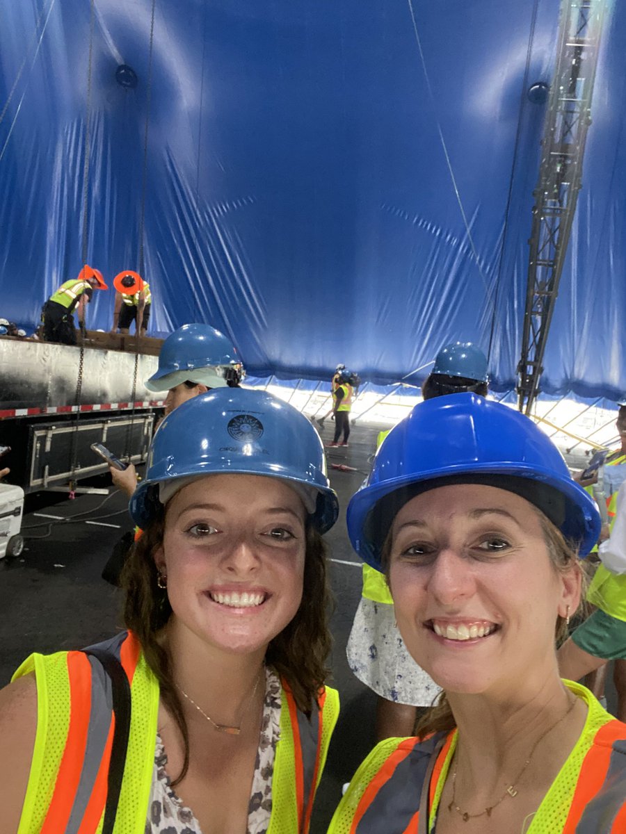 redpumps's tweet photo. “Just watch out for the forklifts…” 😆 Just another day in Fairfax County tourism! @Cirque #KURIOS returning to #Tysons starting 7/29. Thanks @TAA_PR for having us out for the Big Top lift! #fxva @VisitFairfax https://t.co/eMBl6RhoFQ