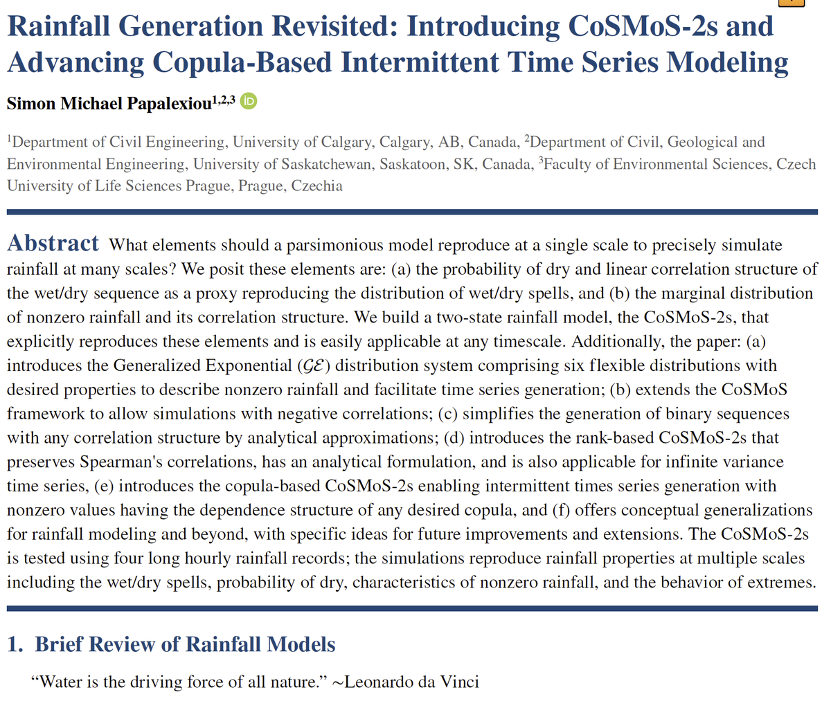 Simon Michael Papalexiou (@simonpapalexiou) on Twitter photo Interested in rainfall generation? Rainfall Generation Revisited…
New open access paper at #AGU's WRR: doi.org/10.1029/2021WR…
<a href="/Hydrology_AGU/">Hydrology Section AGU</a> <a href="/usask_water/">Global Institute for Water Security</a> <a href="/GWFutures/">Global Water Futures</a> Interested in rainfall generation? Rainfall Generation Revisited…
New open access paper at #AGU's WRR: doi.org/10.1029/2021WR…
<a href="/Hydrology_AGU/">Hydrology Section AGU</a> <a href="/usask_water/">Global Institute for Water Security</a> <a href="/GWFutures/">Global Water Futures</a>