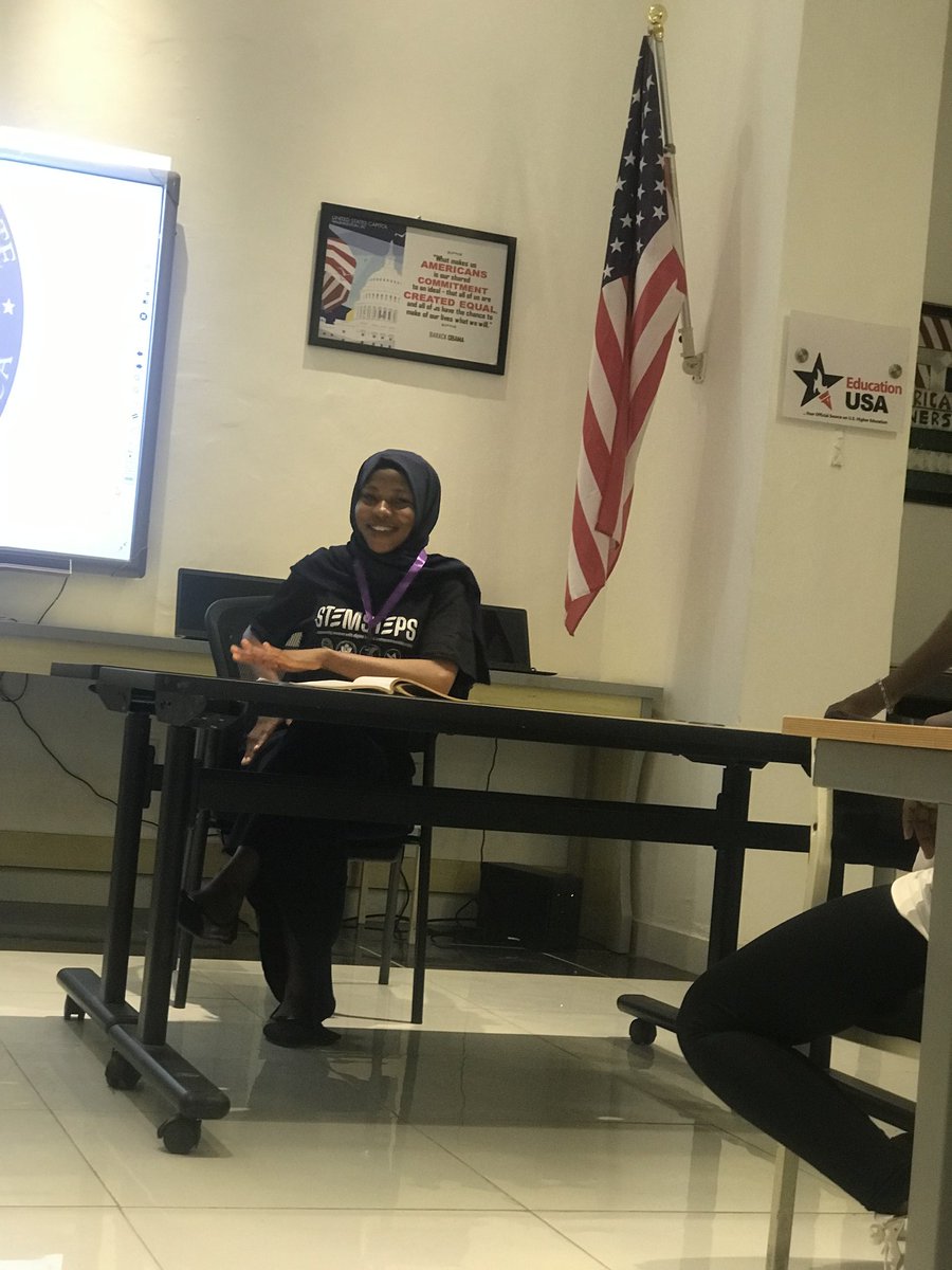 Sanusiamina19's tweet photo. So happy to be in attendant #WomeninTech
#IVLP #LifefountFoundation Thank you #YemisiAdeyeye #USinNigeria #STEMSTEPS #STEM https://t.co/KSFgQPINR4