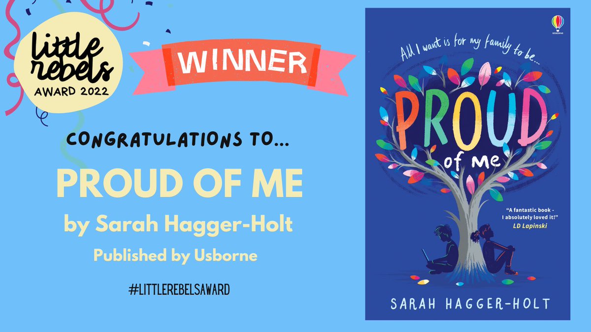 Little Rebels Award (@littlerebsprize) on Twitter photo Congratulations <a href="/SarahHaggerHolt/">Sarah Hagger-Holt</a> on winning the Little Rebels Award for Radical Children’s Fiction 2022 with Proud of Me 🤩🌈🤩🌈 Congratulations <a href="/SarahHaggerHolt/">Sarah Hagger-Holt</a> on winning the Little Rebels Award for Radical Children’s Fiction 2022 with Proud of Me 🤩🌈🤩🌈
