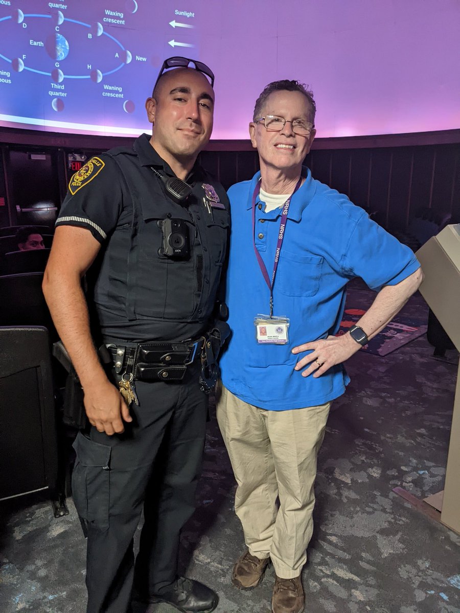 brucezeller's tweet photo. It is always a thrill for teachers when former students return to say hello. NRPD PO A. Sabatino, NRHS class of 2013 stopped in today for a quick refresher course on moon phases and of course to say hello. It was a real pleasure. https://t.co/ECDgueWfhD
