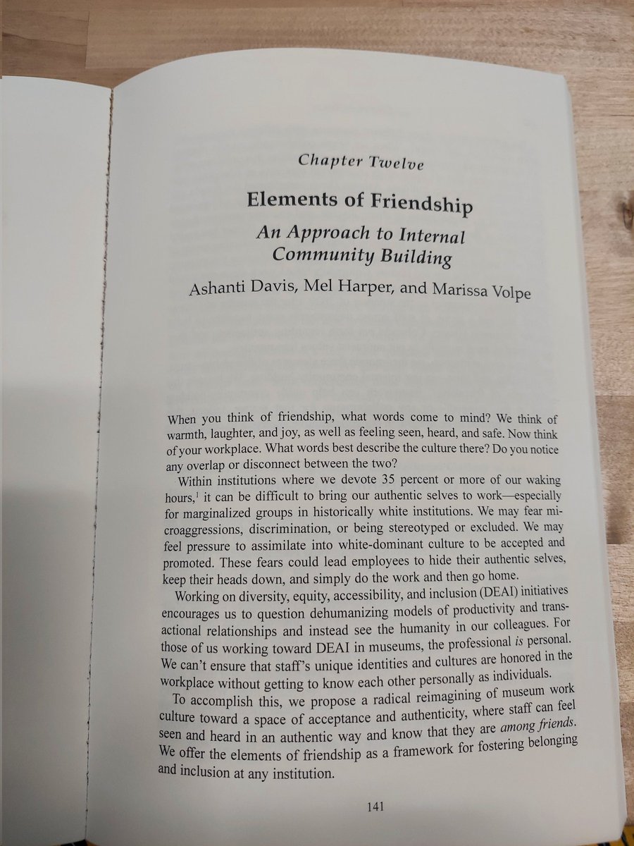 I'm #published Ya'll!!! It was such a privilege to be part of this book and to work with my chapter team. We present to you Chapter 12:  #ElementsofFrienship as an approach to #internalcommunity building in #museums.